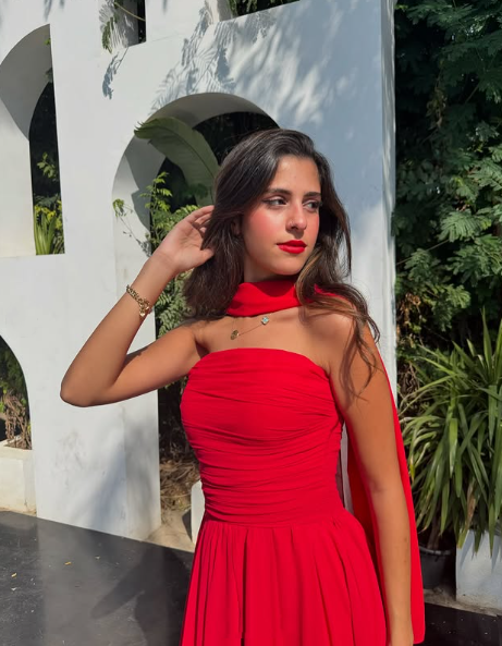 Pretty A Line Strapless Red Chiffon Long Prom Dresses Formal Evening Dress