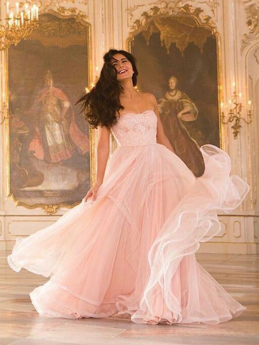 Pretty A Line Sweetheart Chiffon Pink Sleeveless Evening Gown Prom Dresses