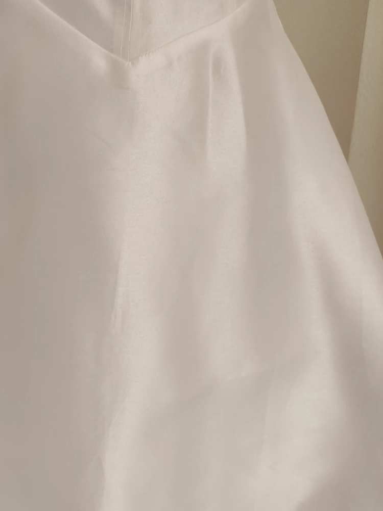 Cute A line Straps White Travel Vacation Dresses Short Satin Birthday Dress