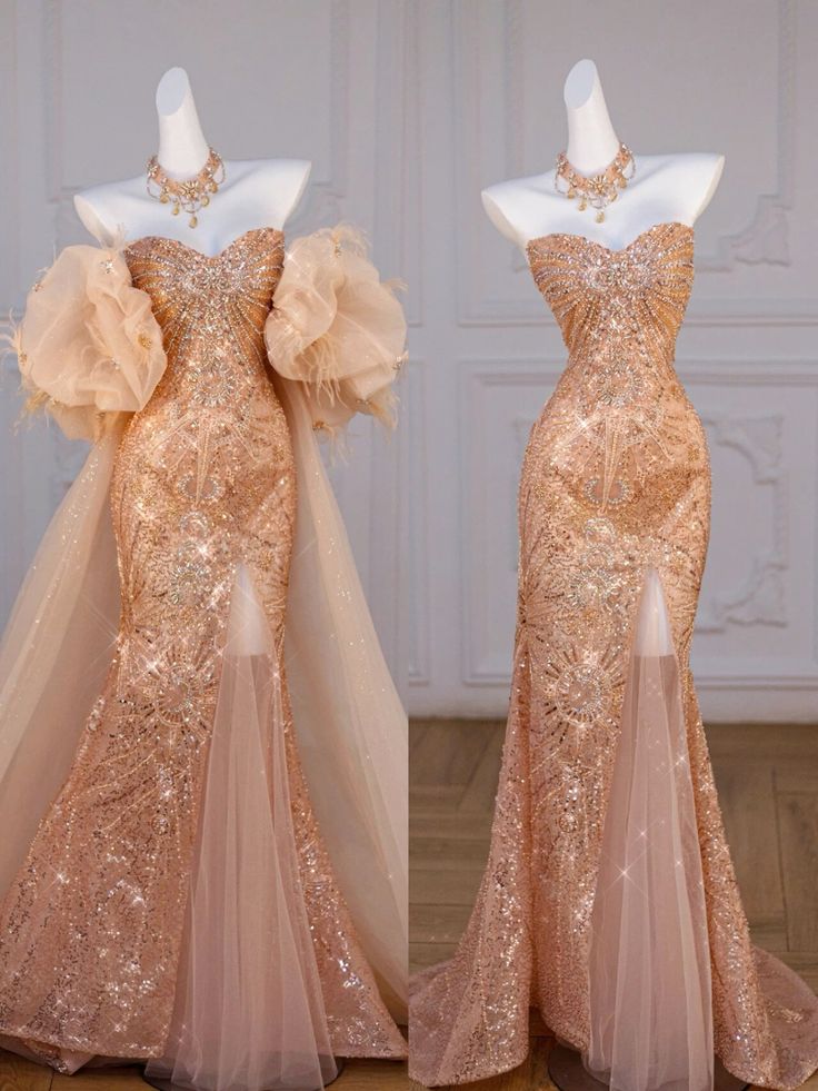 Classy Mermaid Off The Shoulder Slit Sequin Long Party Dress Prom Dresses