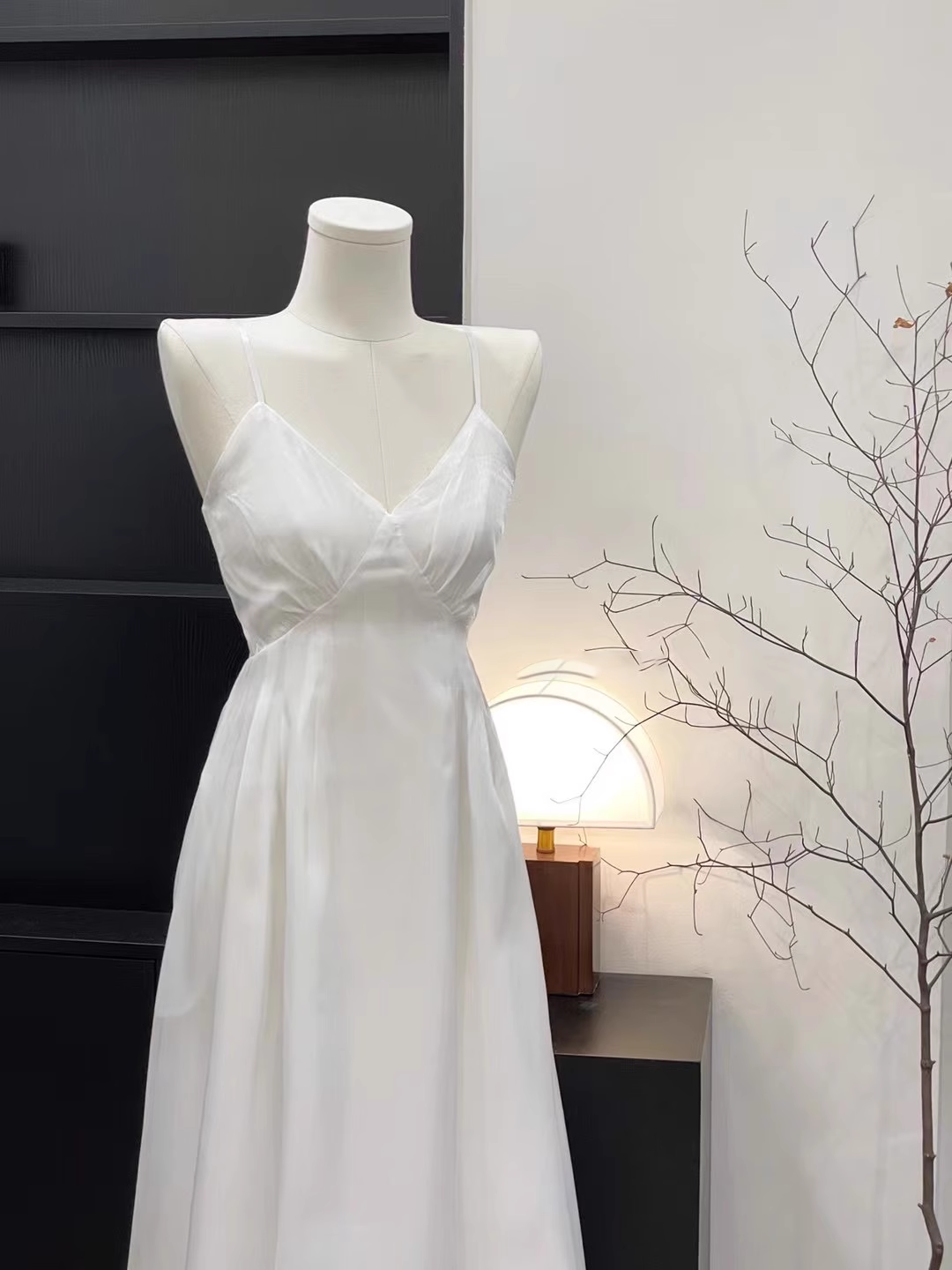 Sexy A Line Straps Silk Chiffon White Long Women's Holiday Dresses