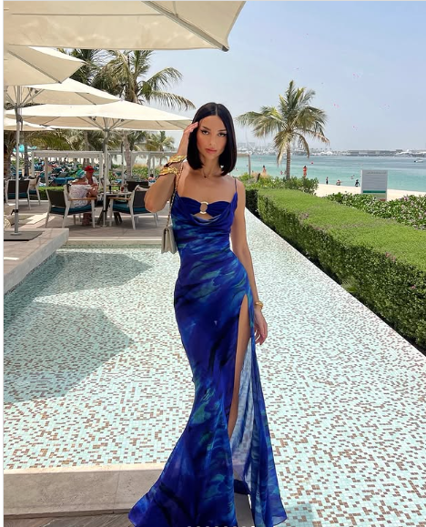 Pretty Mermaid Spaghetti Straps Royal Blue Long Prom Dress Evening Dress Formal Dress