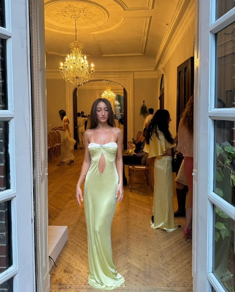 Pretty Mermaid Sweetheart Long Yellow Prom Dress Evening Dress Formal Dress
