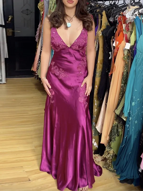 Vintage Mermaid Spaghetti Straps Backless Long Prom Dress Evening Dress Formal Dress