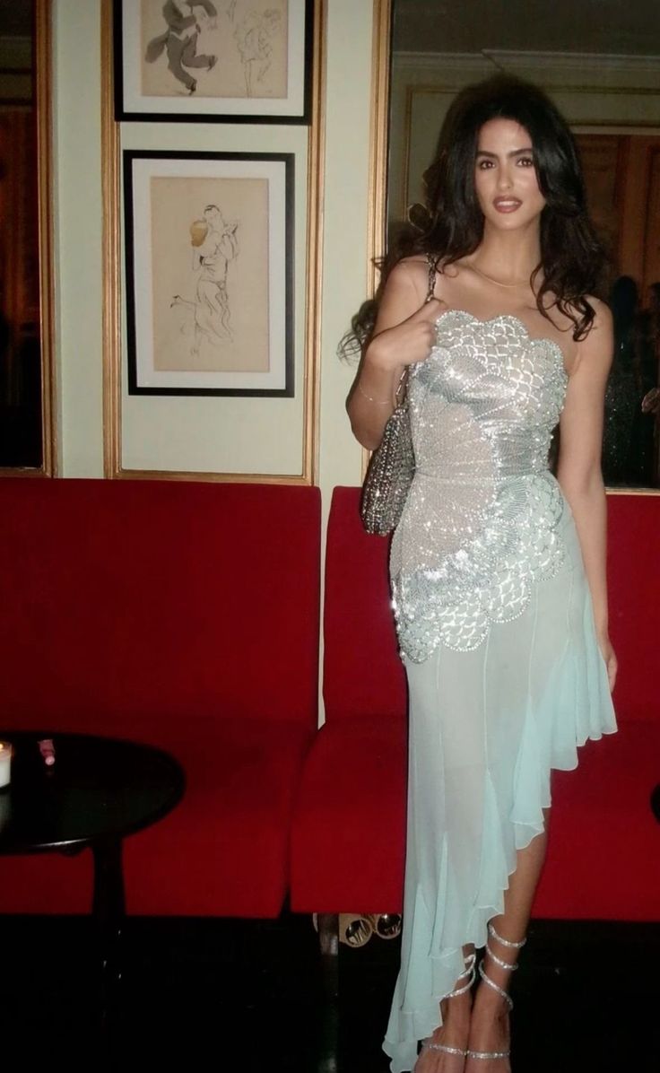 Gorgeous Mermaid Strapless Chiffon Blue Prom Dresses Formal Evening Dress