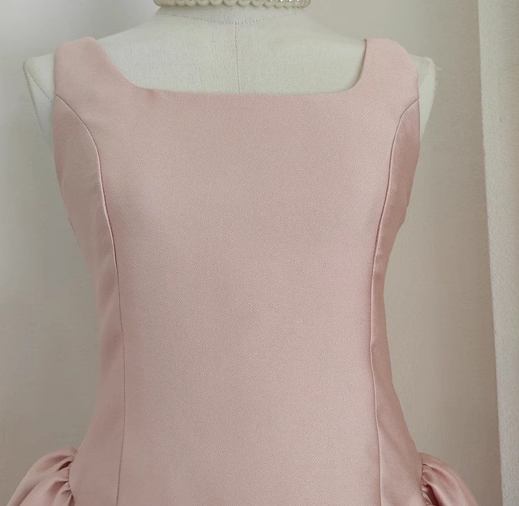 Cheap A line Straps Light Pink Satin Short Homecoming Dresses Birthday Outfits