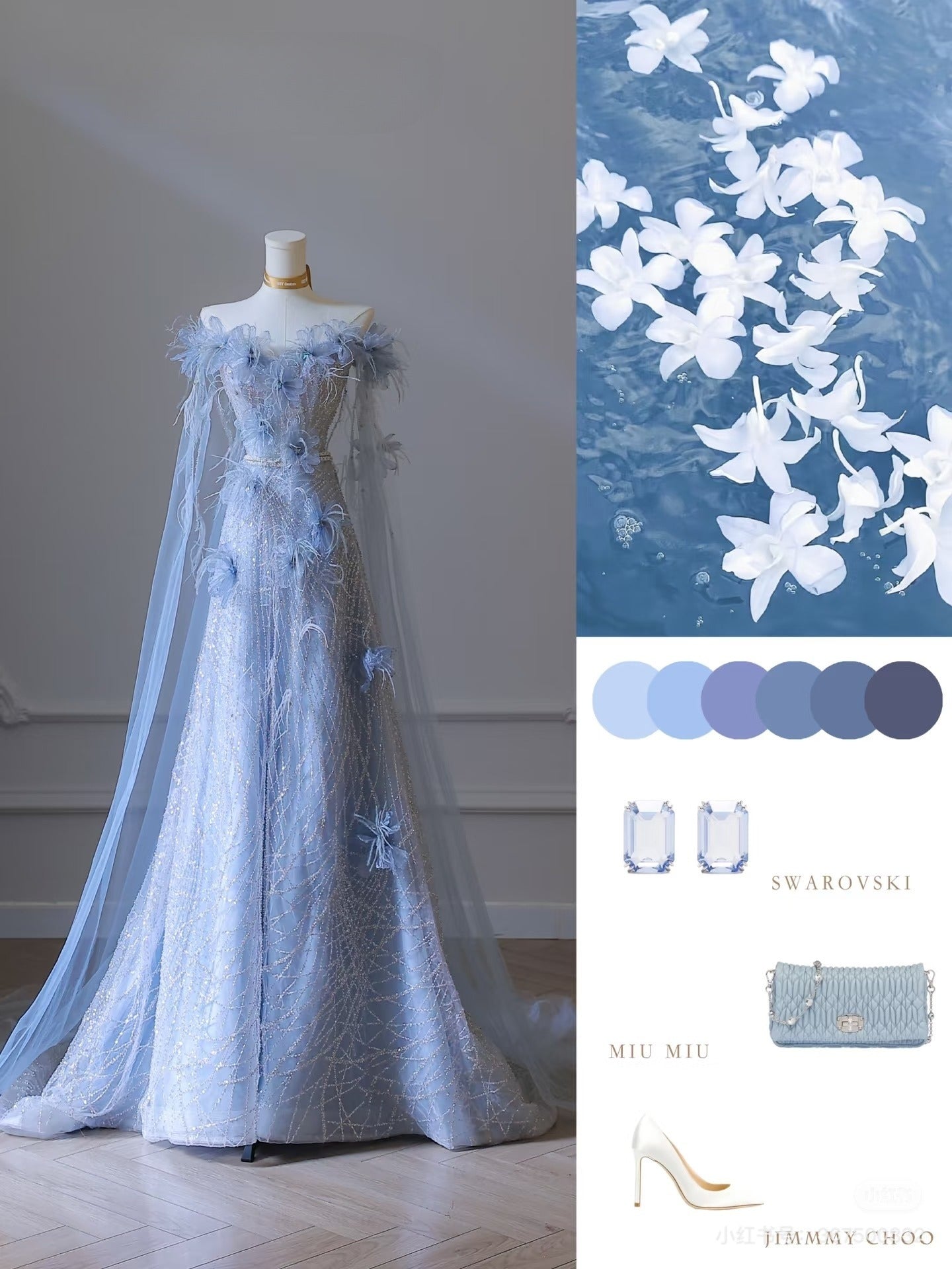 Pretty A Line Off The Shoulder Floor-length Blue Sequin Short Sleeves Evening Dress Prom Dresses