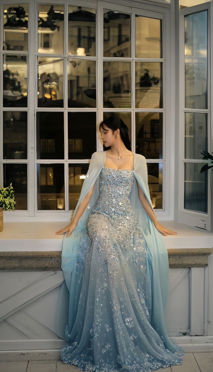 Classy A line Strapless Sleeveless Chiffon Light Sky Blue Long Prom Dresses