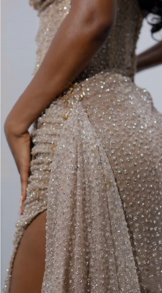 Gorgeous Mermaid Spaghetti Straps Floor Length Sequin Slit Evening Dress Prom Dresses