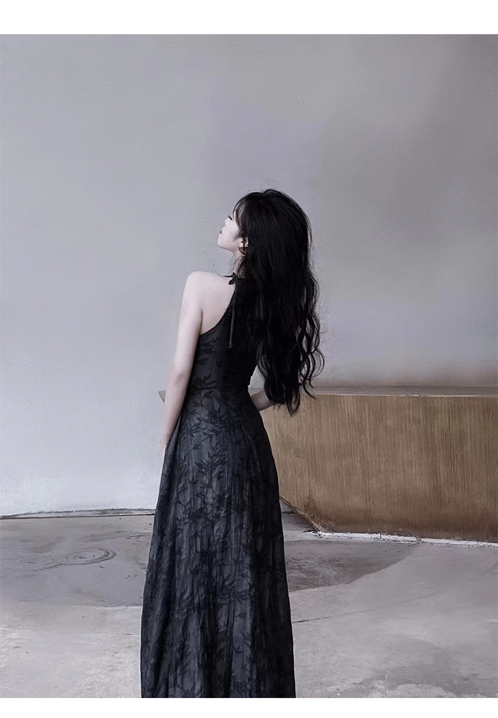 Pretty A line Halter Dusty Black Prom Dresses Long Birthday Dress For Women