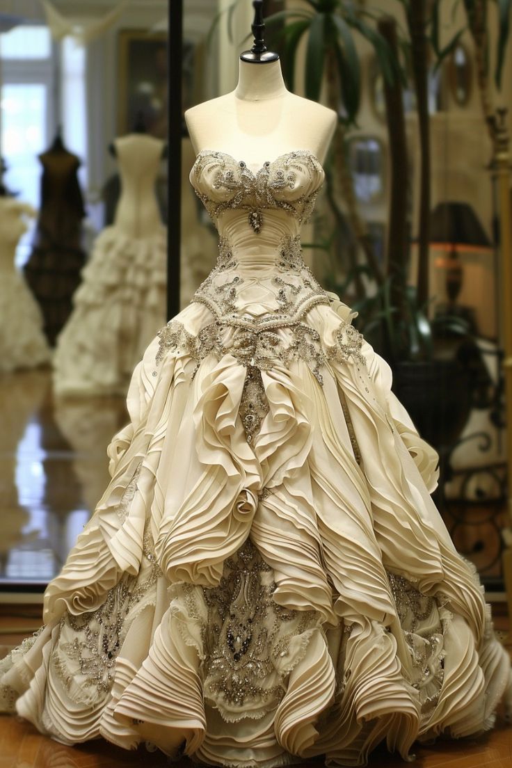 Gorgeous Ball Gown Strapless Floor Length White Layers Evening Dress Prom Dresses