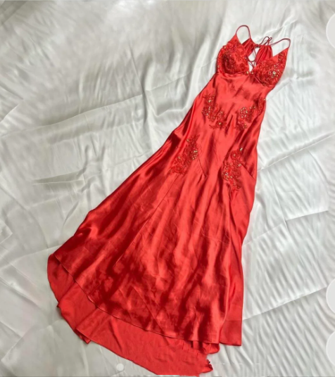 Pretty Mermaid Spaghetti Straps Backless Long Party Dresses Prom Dresses