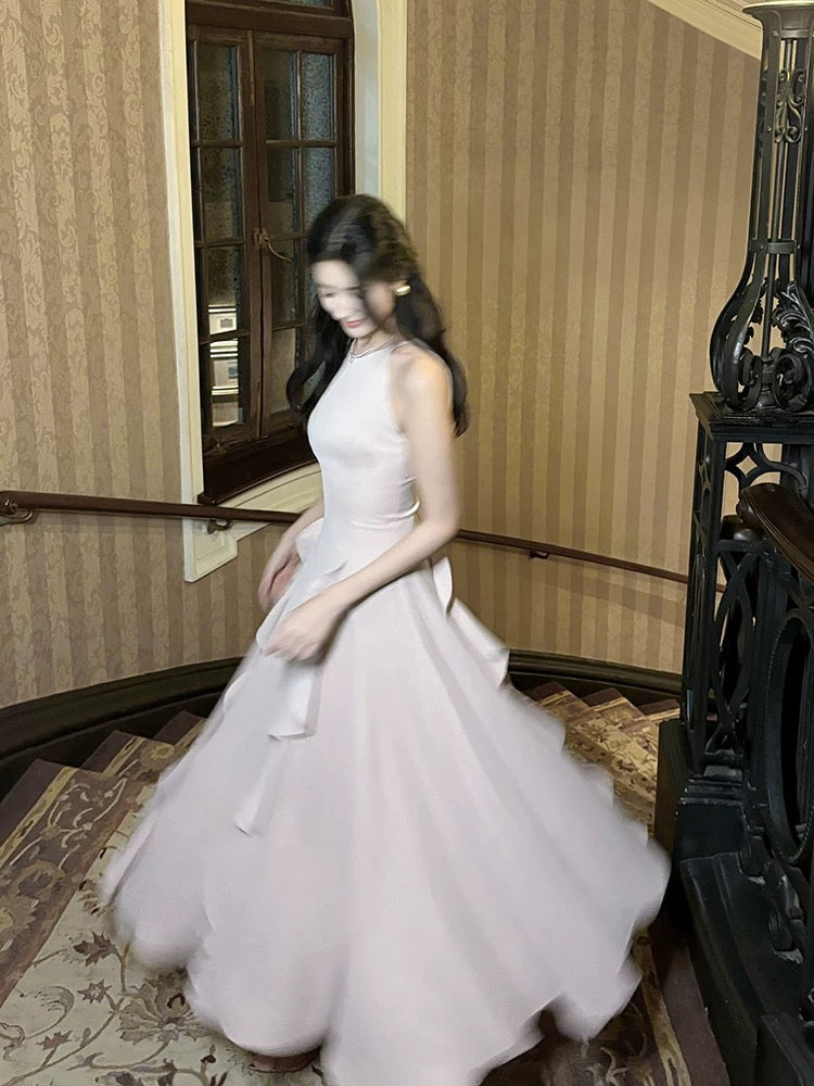 Pretty A Line Ruffles Ankle Length Pink Evening Dress Prom Dresses