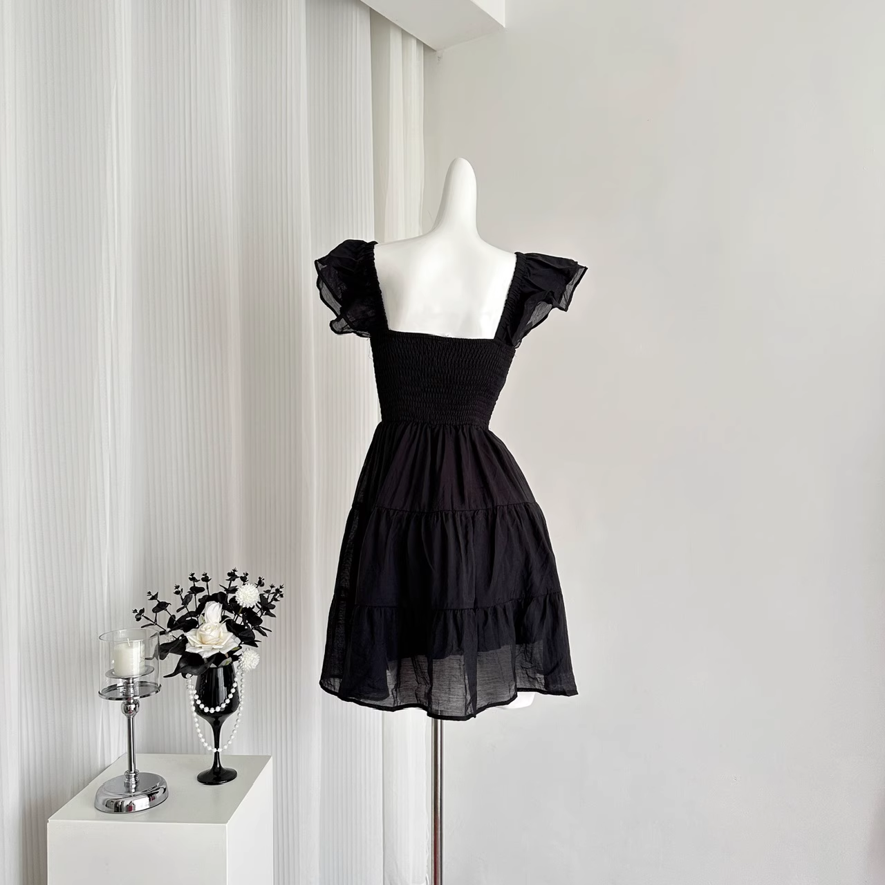 Cute A line Sleeveless Holiday Dresses Short Ruffles Pink Birthday Outfits