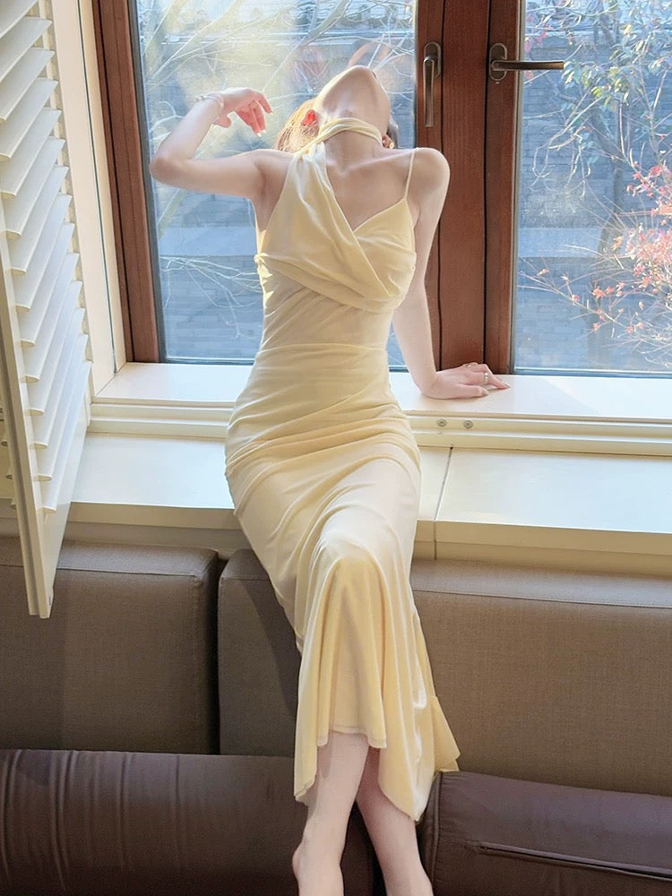 Pretty Mermaid Straps Long Evening Dress Prom Dresses