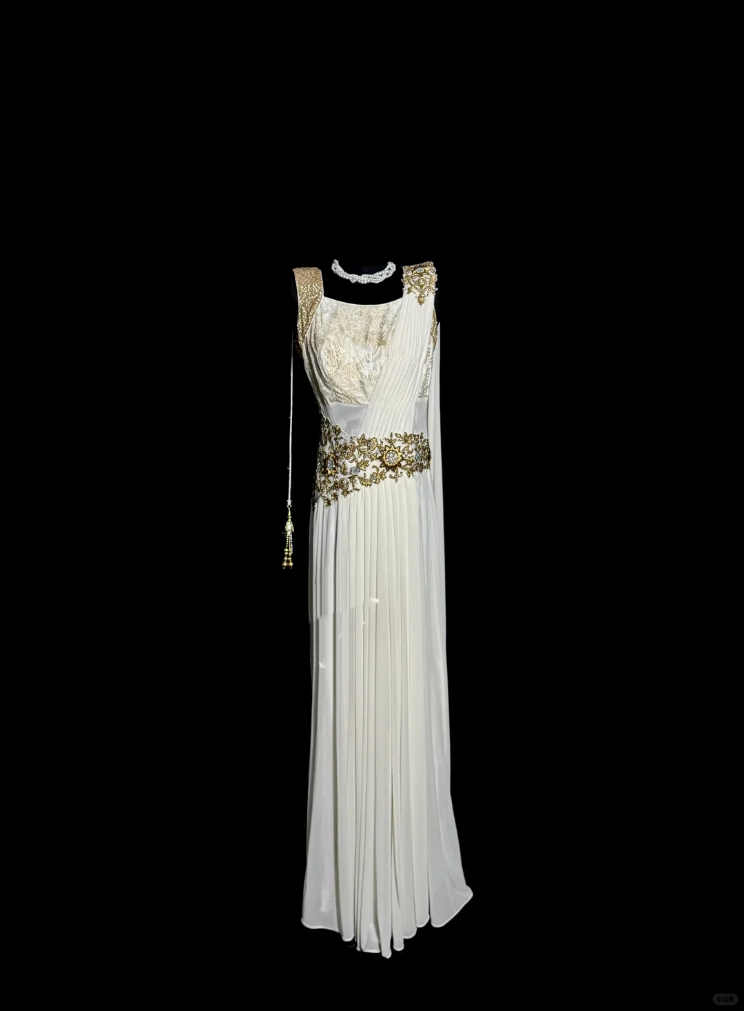 Aesthetic A line Square Neckline White Chiffon Prom Dress Ruffle Long Party Dress