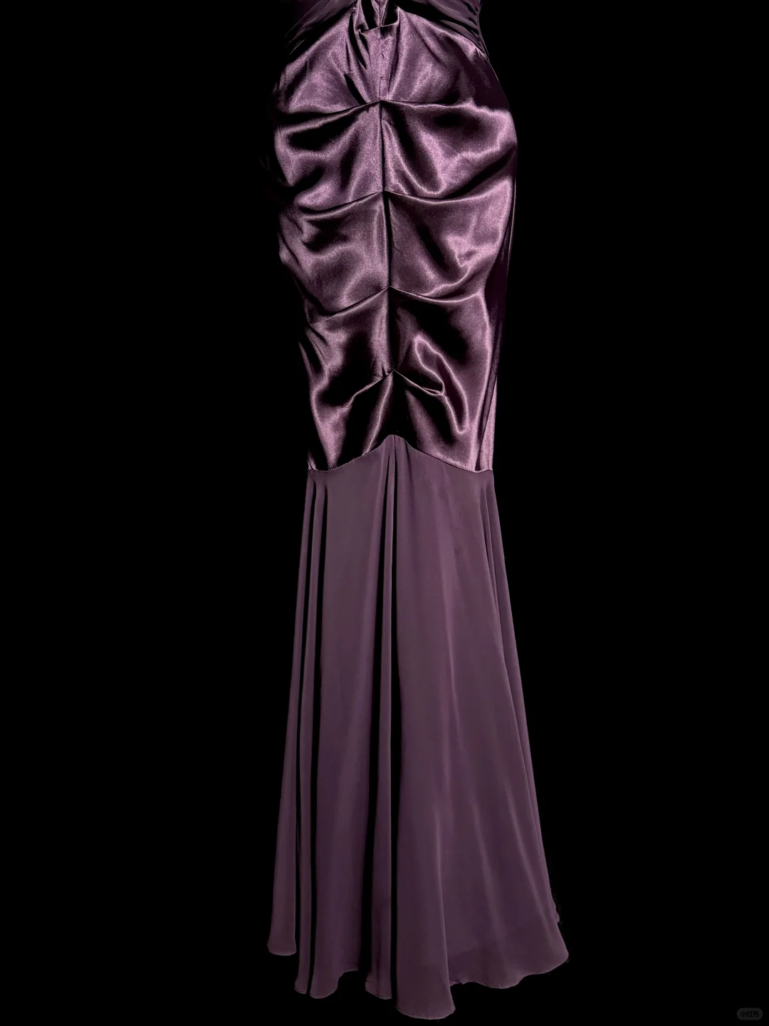 Retro Mermaid V Neckline Chiffon Grape Evening Dress Prom Dresses