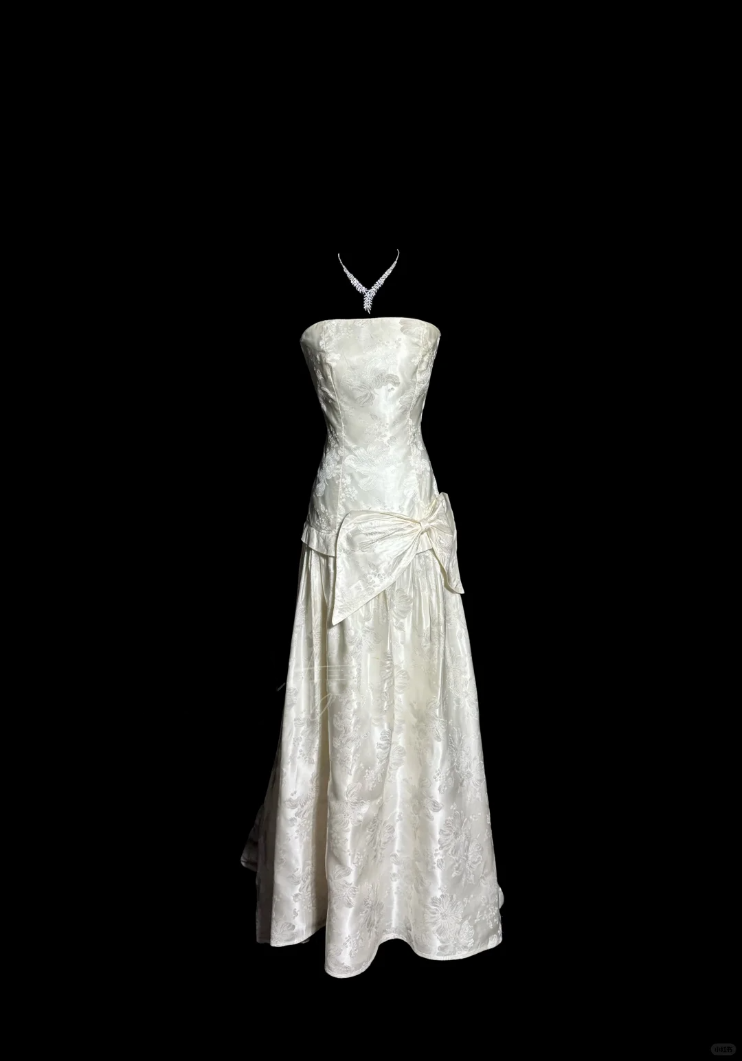 Vintage A line Strapless White Lace Prom Gown Fairy Prom Dresses