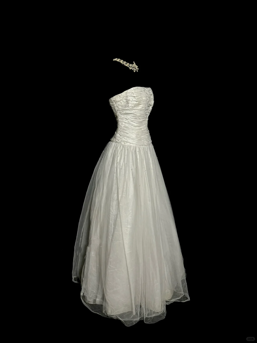 Vintage Ball Gown Strapless Tulle White Prom Gown Fairy Prom Dresses