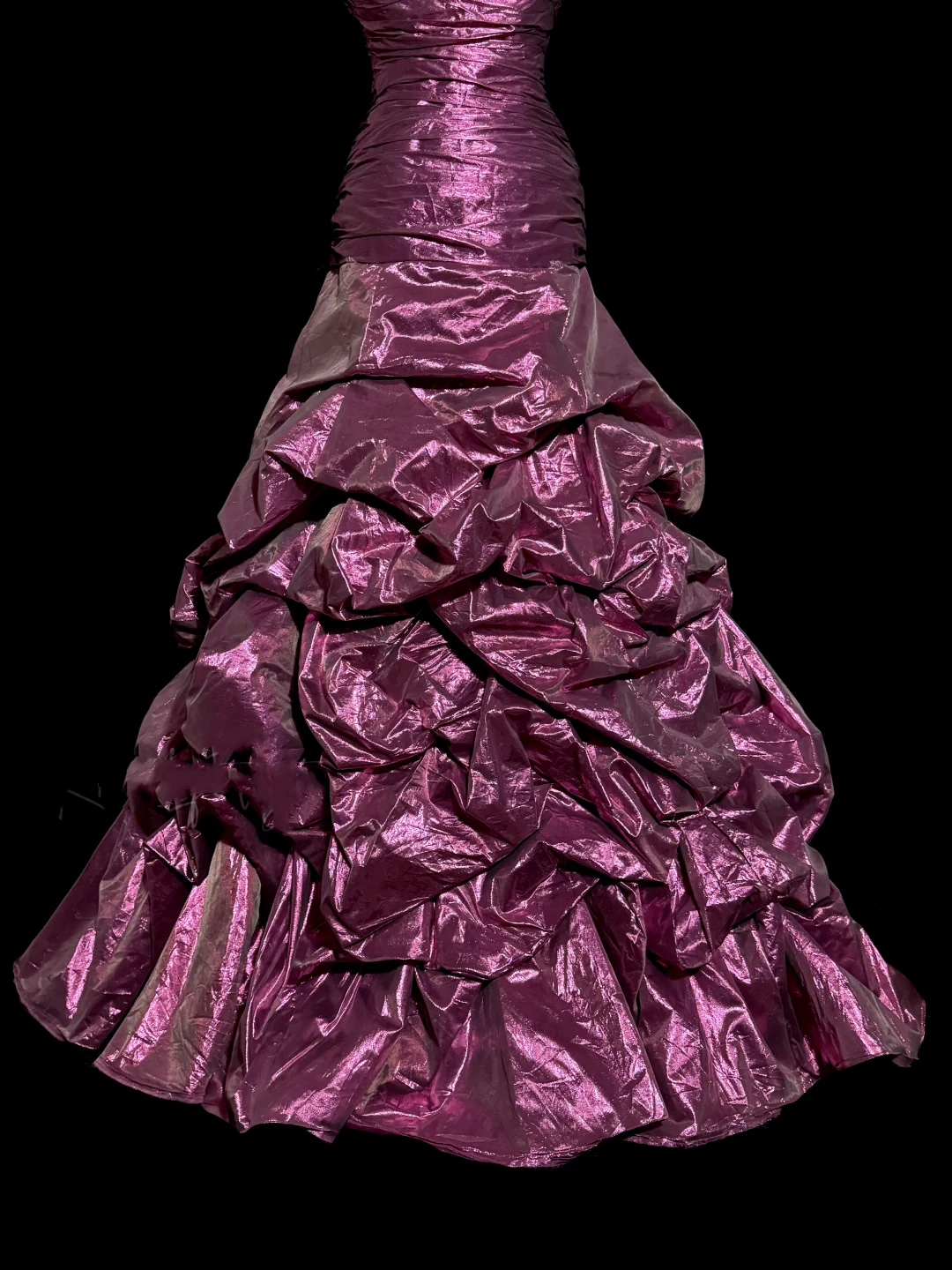 Aesthetic Mermaid Sweetheart Neckline Taffeta Prom Dress Ruffle Long Party Dress