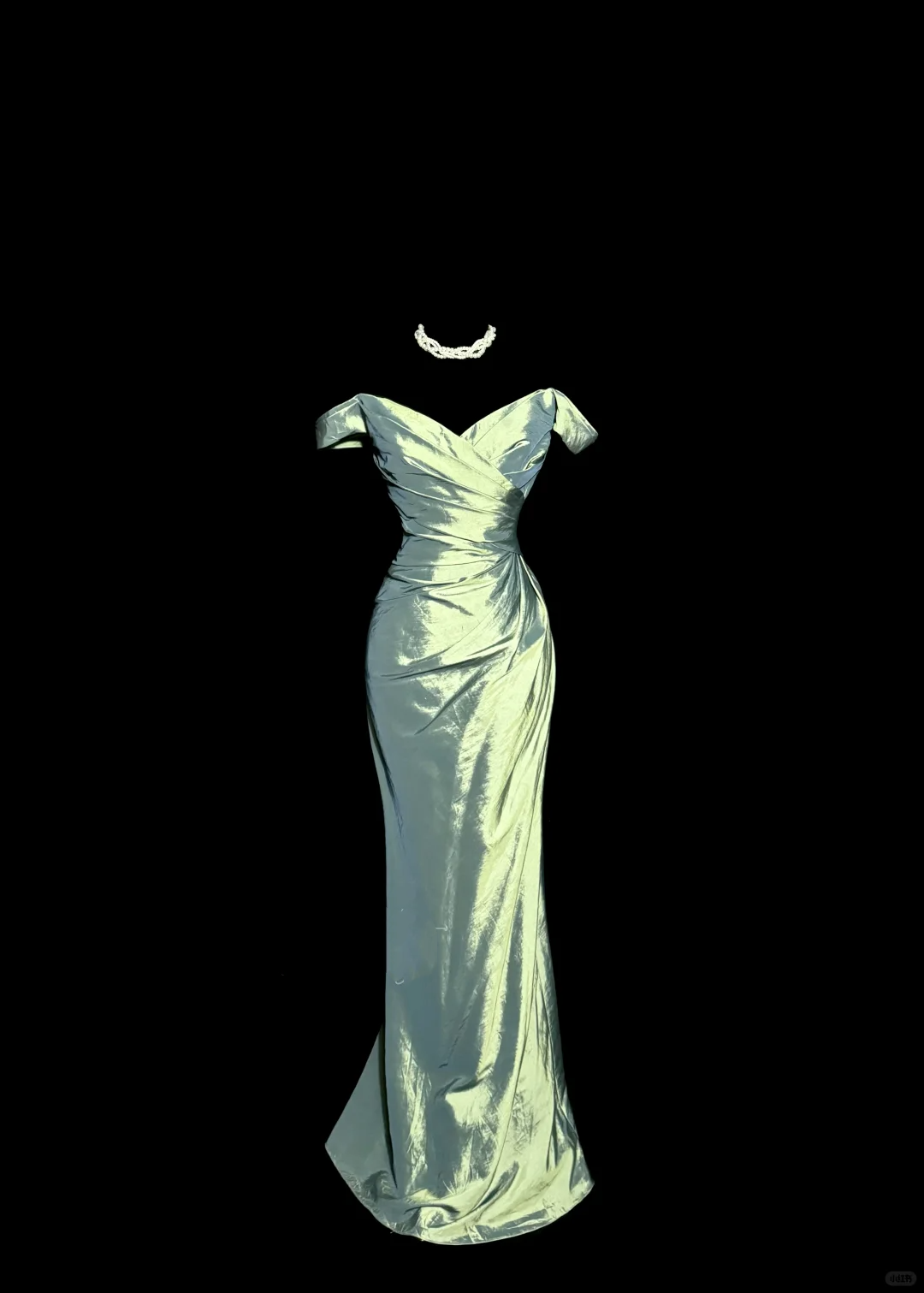 Vintage Mermaid Off The Shoulder Green Long Prom Gown Fairy Prom Dresses