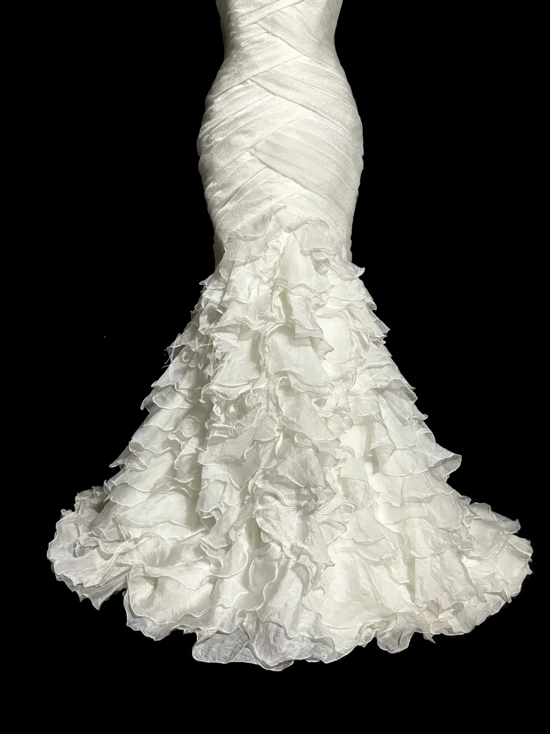 Classy Mermaid Sweetheart Tulle Ivory Long Wedding Dress Bridal Dresses