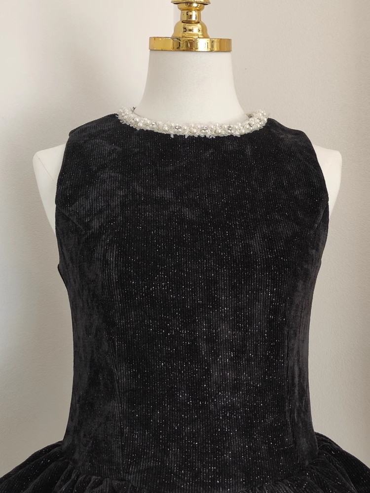 Sexy A Line Scoop Ruffles Vacation Dresses Short Black Birthday Outfits