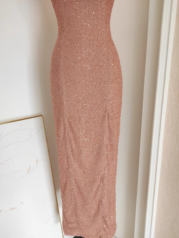Sexy Sheath Strapless Sequin Party Dress Holiday Birthday Outfits For Women