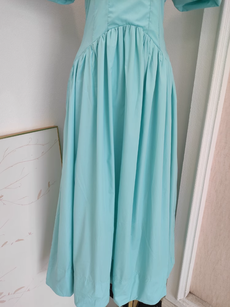Simple A Line V Neckline Blue Satin Homecoming Dresses Birthday Outfits With Ruffles