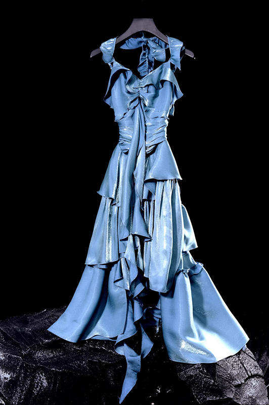 Retro High Low Irregular Spaghetti Straps Ice Blue Short Birthday Dresses Birthday Outfit