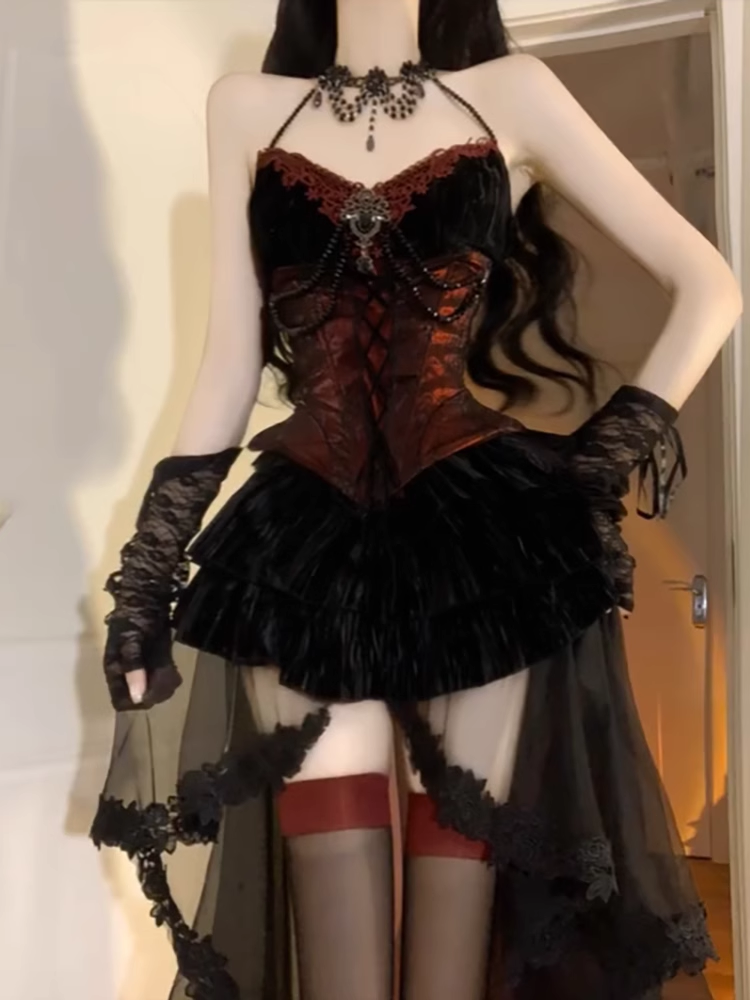 Chic Ball Gown Halter Burgundy Black Tulle Homecoming Dresses Birthday Outfits