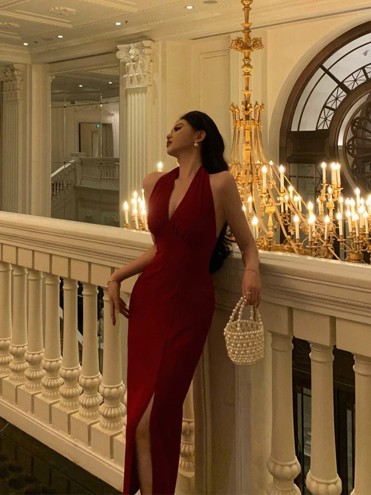 Sexy Sheath V Neckline Red Knee Length Prom Dresses Birthday Outfits