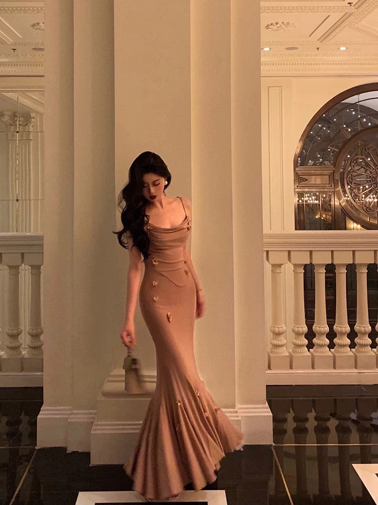 Gorgeous Mermaid Spaghetti Straps Sleeveless Date Night Dress Prom Dresses Birthday Outfits