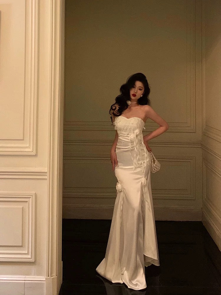 Gorgeous Sheath Sweetheart Chiffon Sleeveless Date Night Dress White Chiffon Prom Dresses Birthday Outfits