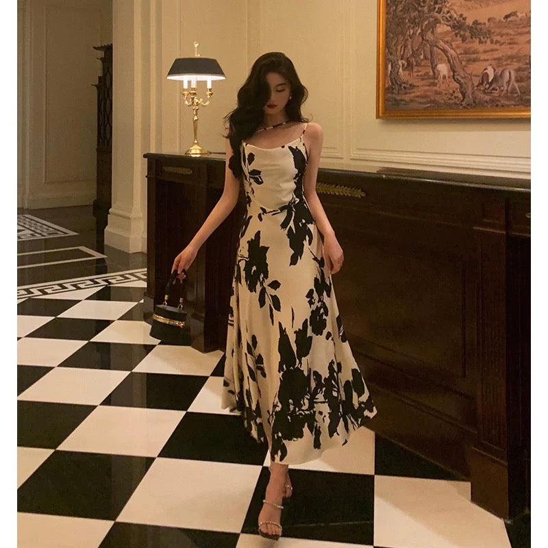 Gorgeous A Line Spaghetti Straps Black Date Night Dress Prom Dresses Birthday Outfit
