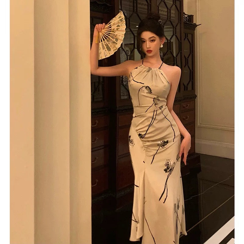 Gorgeous Sheath Halter Date Night Dress Prom Dresses Party Dress Birthday Outfits