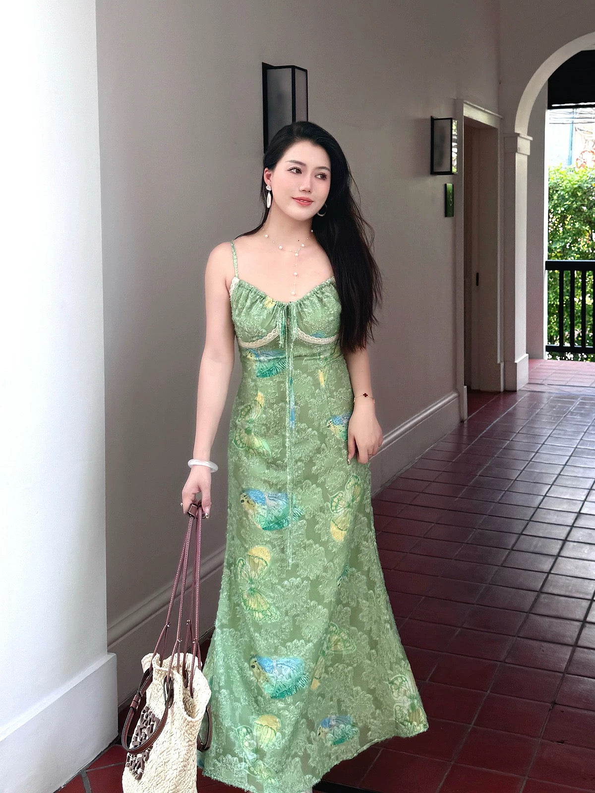 Stunning Sheath Spaghetti Straps Green Satin Date Night Dress Prom Dresses Birthday Outfit