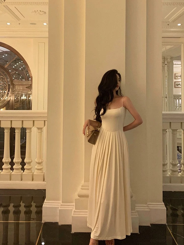 Stunning A Line Spaghetti Straps White Date Night Dress Prom Dresses Birthday Party Outfit