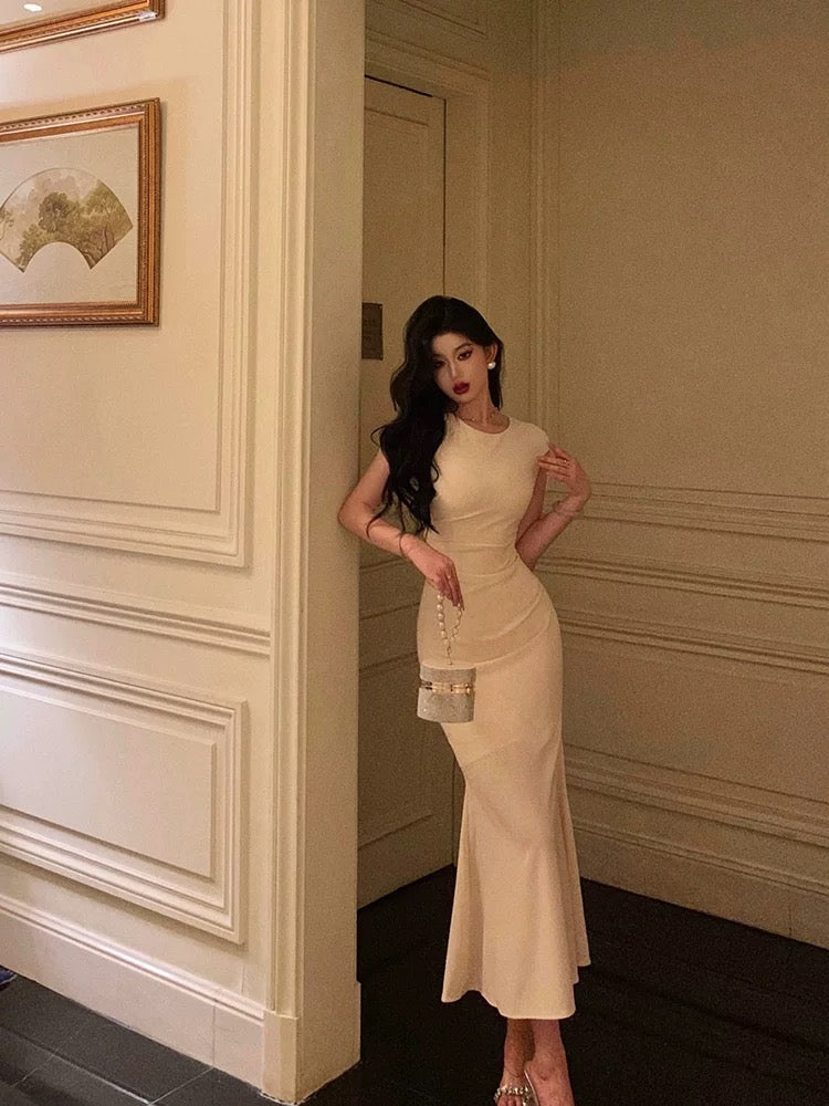 Classy Sheath Scoop Neckline Ivory Prom Dresses Birthday Outfits Evening Gown