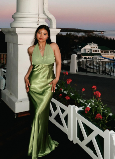 Sexy Halter Green Satin Prom Dress Long Party Evening Dress