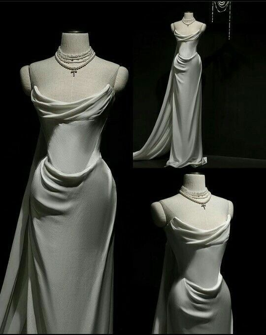 Classy Strapless White Satin Long Wedding Dress With Ruffles,Long Prom Evening Dress