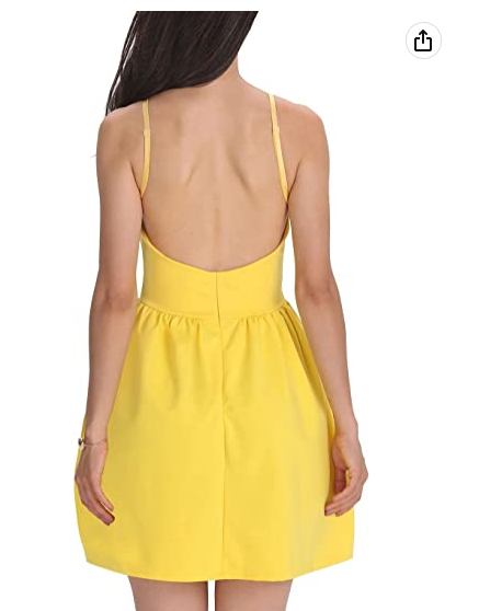 Women Sexy Spaghetti Strap Party Dress Open Back Homecoming Dress Back to School Dress