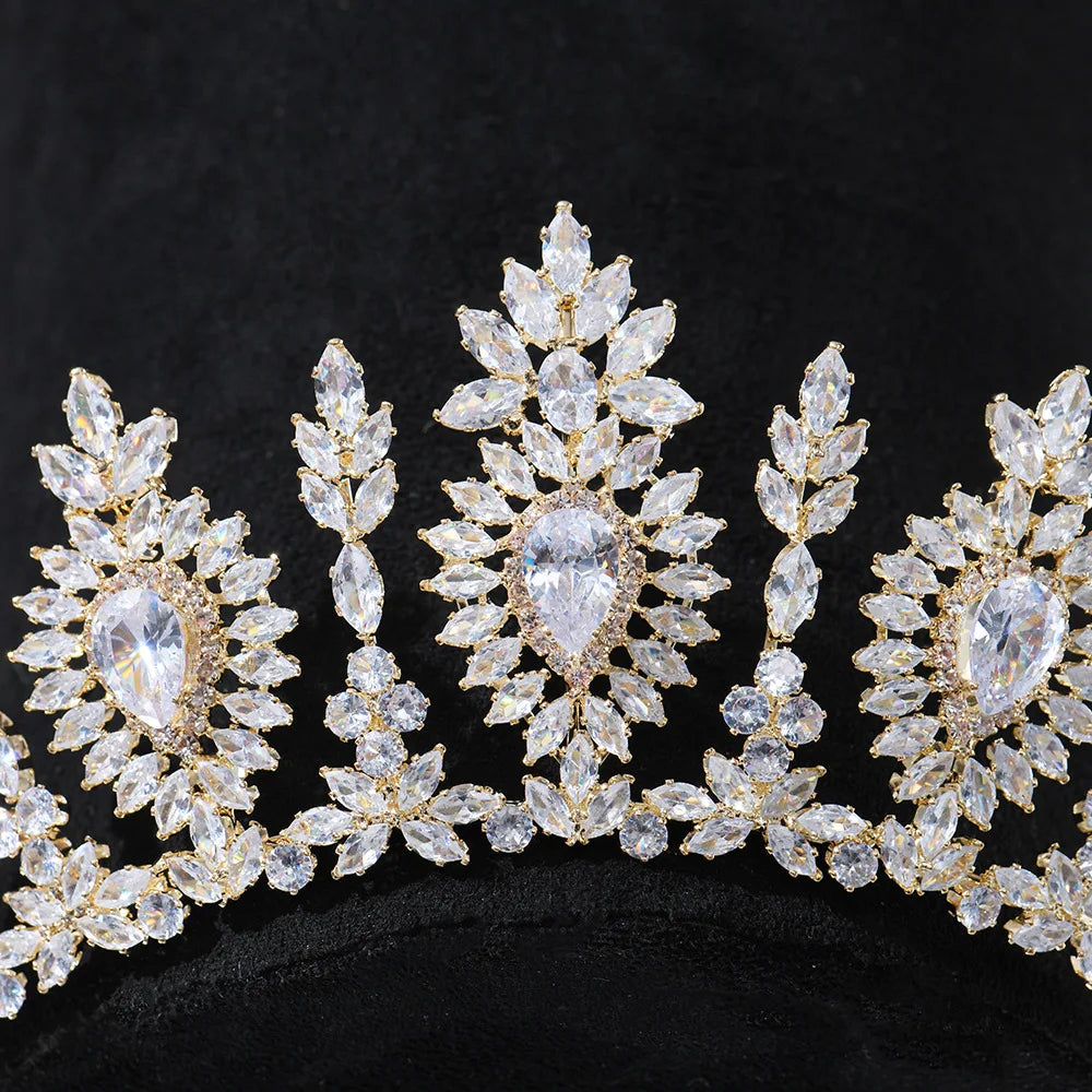 Wedding Hair Accessories AAA Zircon Tiaras and Crowns CZ Zirconia Diadem For Bride Women Princess Queen Headband Bridal Jewelry