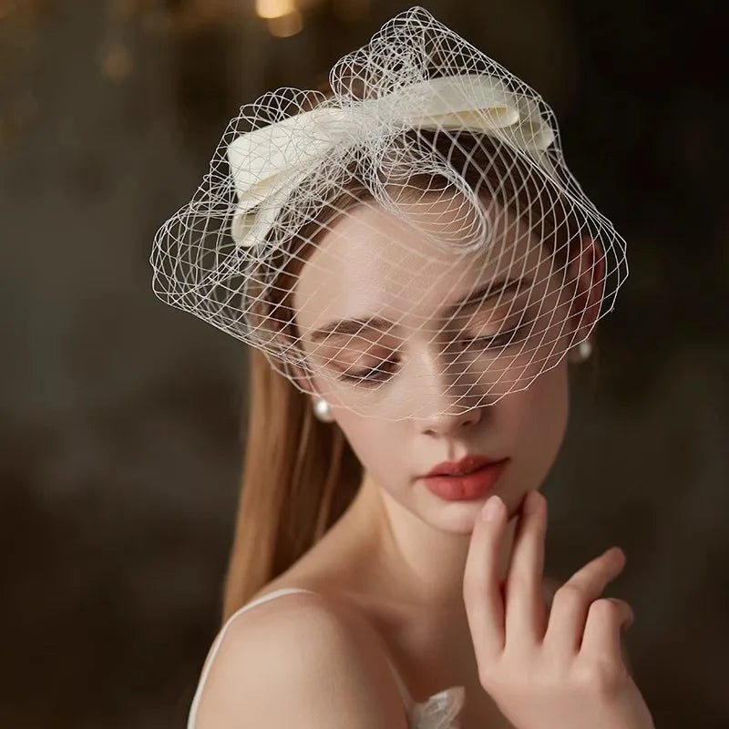 Bridal Hair Jewelry Veil Headbands Hairbands Headpieces For Brides Women Girl Party Dinner Dress Headwear Wedding Accessories a