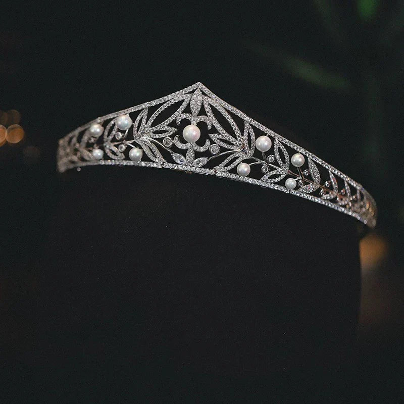 Bridal Hair Jewelry Cubic Zirconia Tiaras and Crowns AAA Zircon Diadem For Bride Women Pageant Prom Headband Wedding Accessories