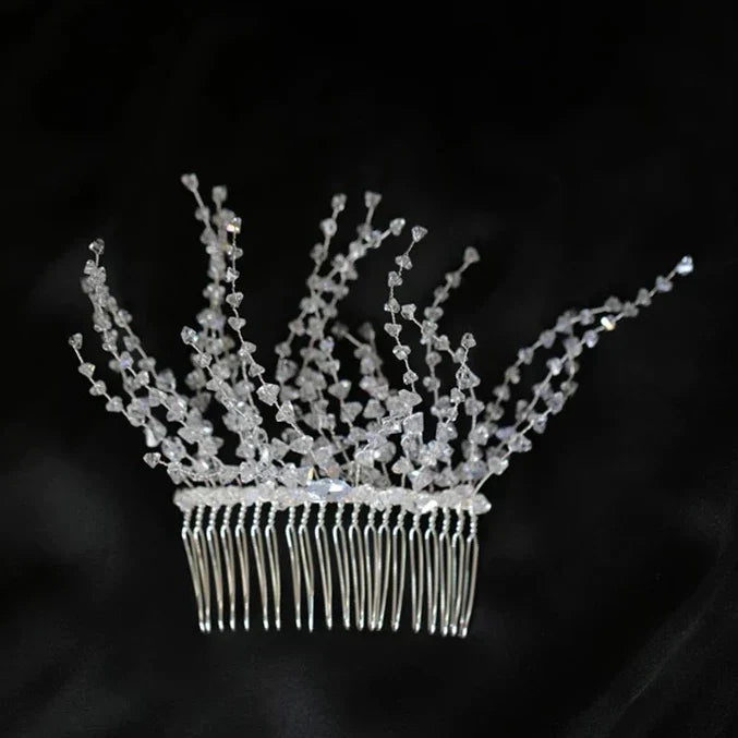 Wedding Accessories Crystal Rhinestones Hairpin Silver Color Hair Comb Pin For Bride Bridesmaids Women Head Piece Bridal Jewelry