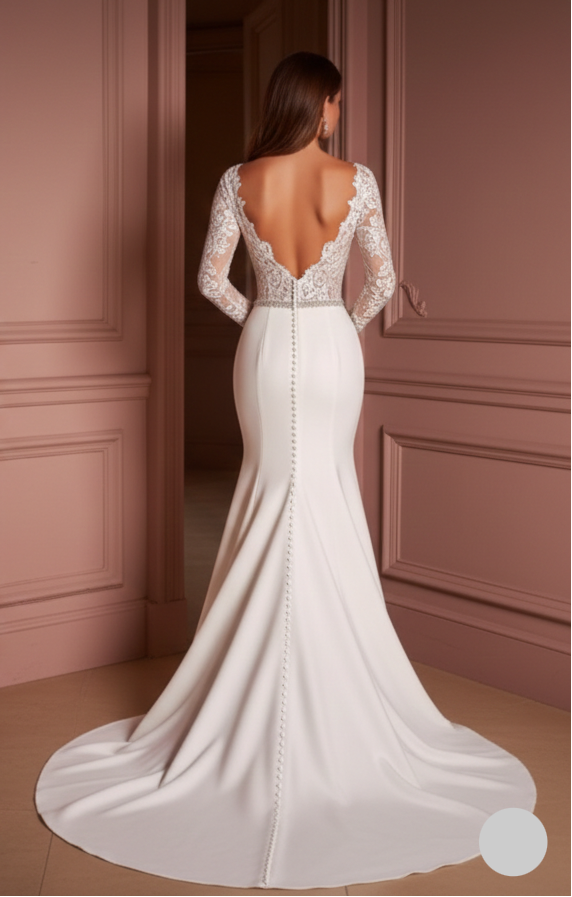Simple Slit Wedding Dress Deep V-Neck Sleeveless Long Bridal