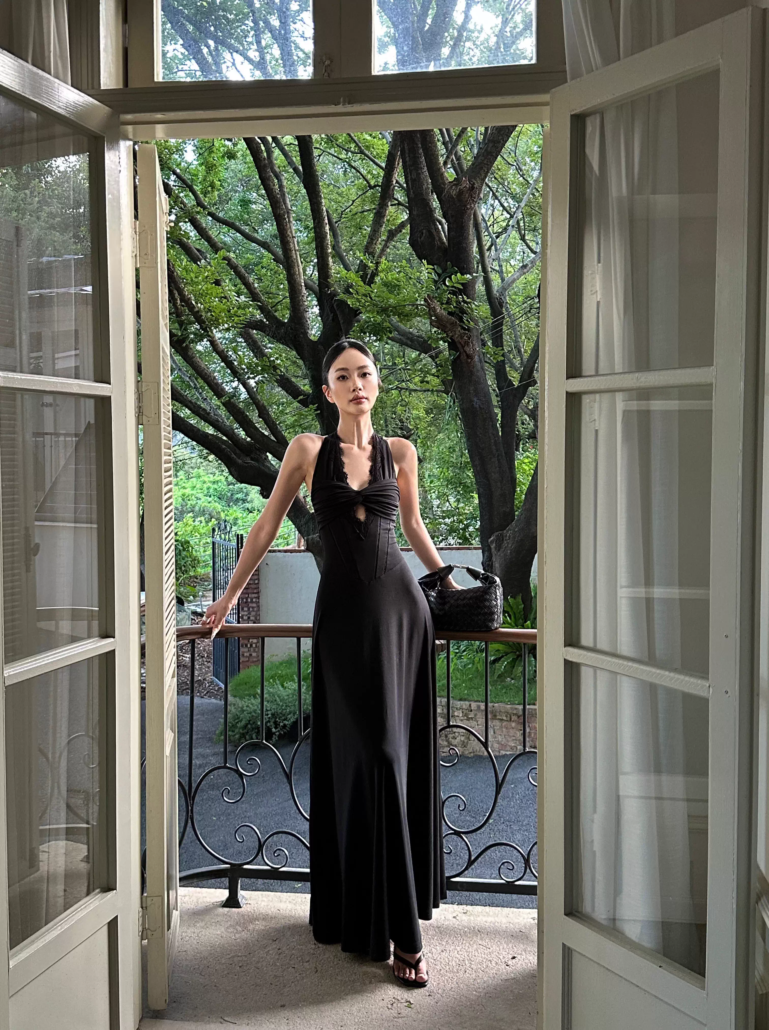 Sexy Black Halter Satin A Line Long Birthday Party Dress Evening Dress Formal Wedding Guest Dress
