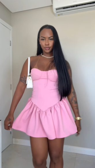 Cute Sweetheart Neck Pink Satin A Line Short Cocktail Dress Formal 8th Grade Homecoming Dress