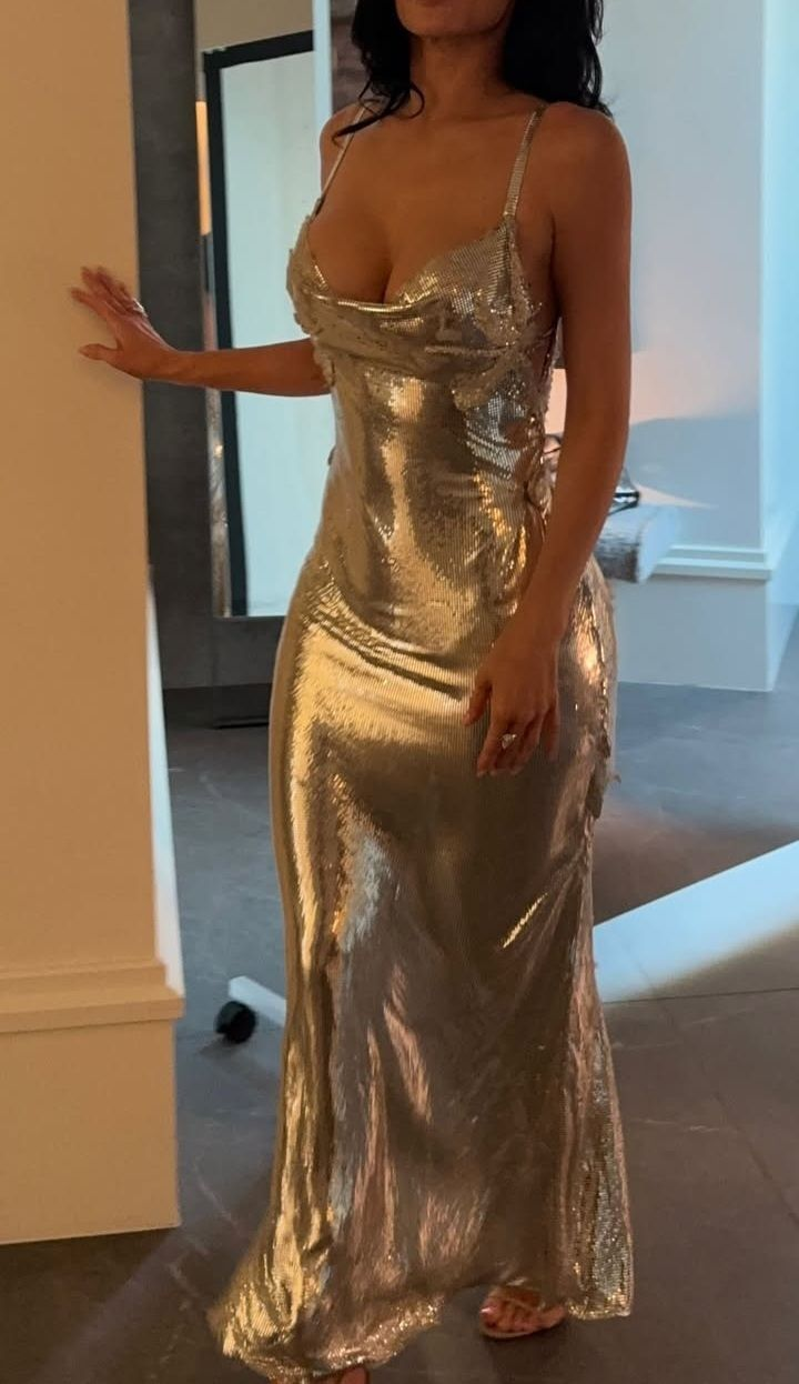 Classy Silver Spaghetti Straps Sequin Mermaid Prom Dress Backless Evening Dress